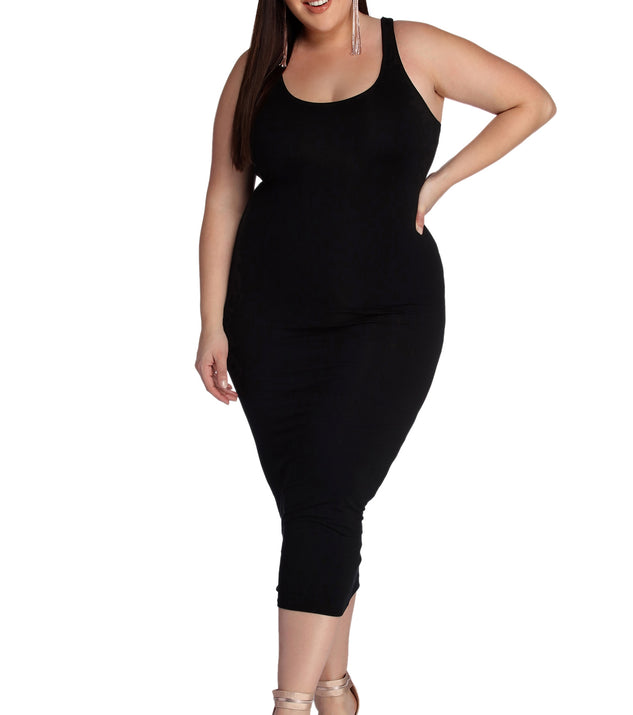 Plus Basic Essentials Midi Dress