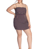 Plus Striped In Style Dress