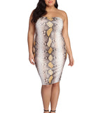 You’ll make a statement in Sassy In Snake Tube Midi Dress as an NYE club dress, a tight dress for holiday parties, sexy clubwear, or a sultry bodycon dress for that fitted silhouette.