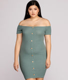 Plus Thrill Of Knit Ribbed Dress