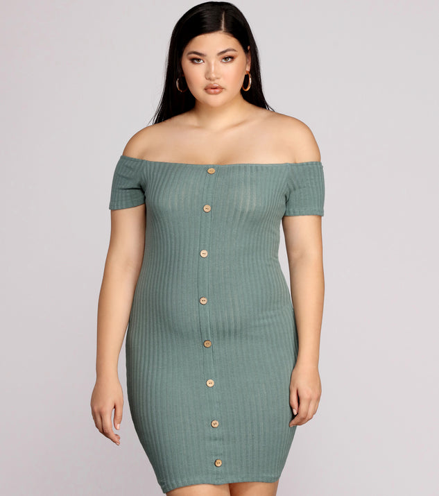 Plus Thrill Of Knit Ribbed Dress