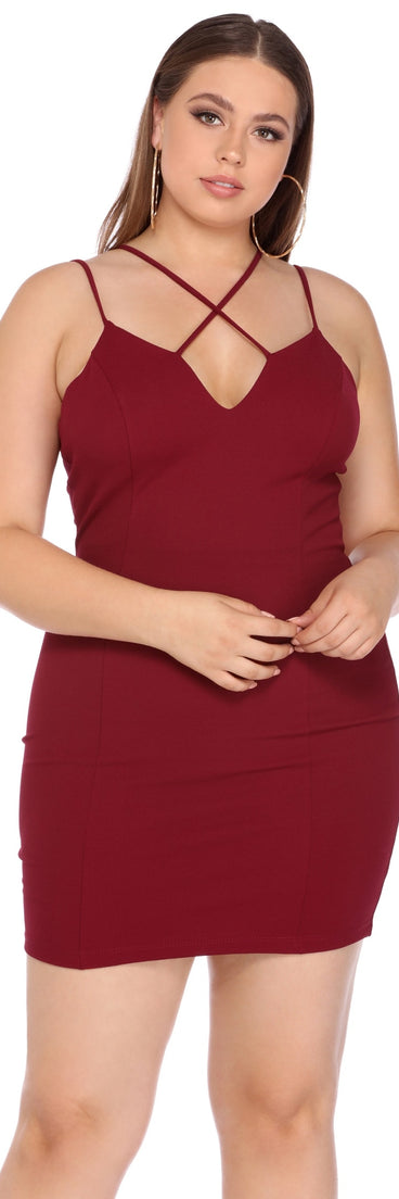 Plus Sweetheart Cross Bodycon